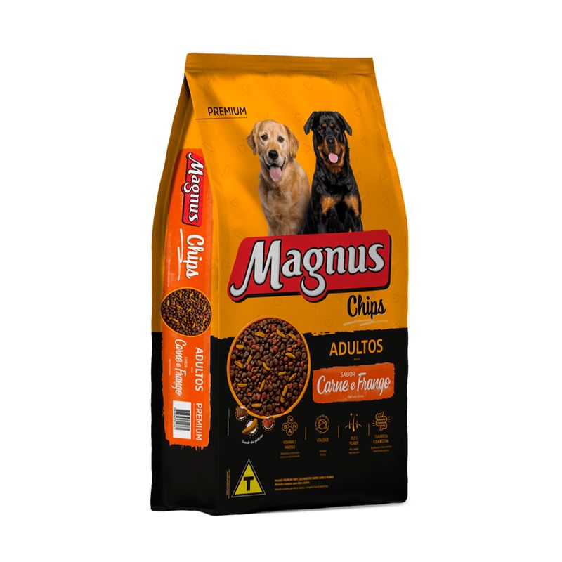 Foto-do-produto-Racao-Magnus-Chips-Caes-Adultos-Carne-Frango-20kg-no-petshop-online-da-Tudo-de-Bicho