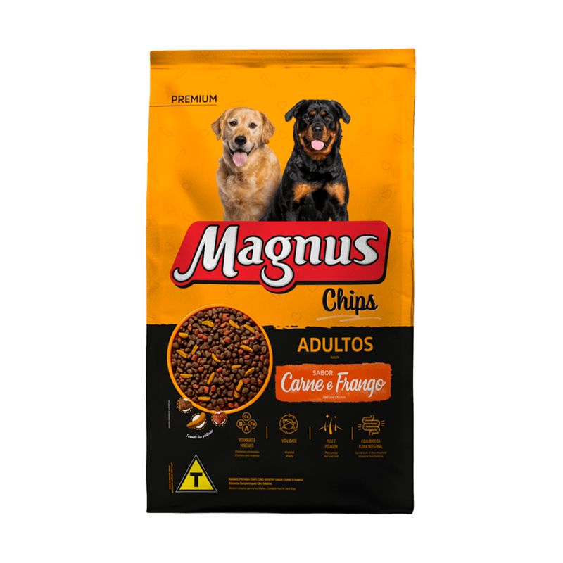 Foto-do-produto-Racao-Magnus-Chips-Caes-Adultos-Carne-Frango-20kg-no-petshop-online-da-Tudo-de-Bicho