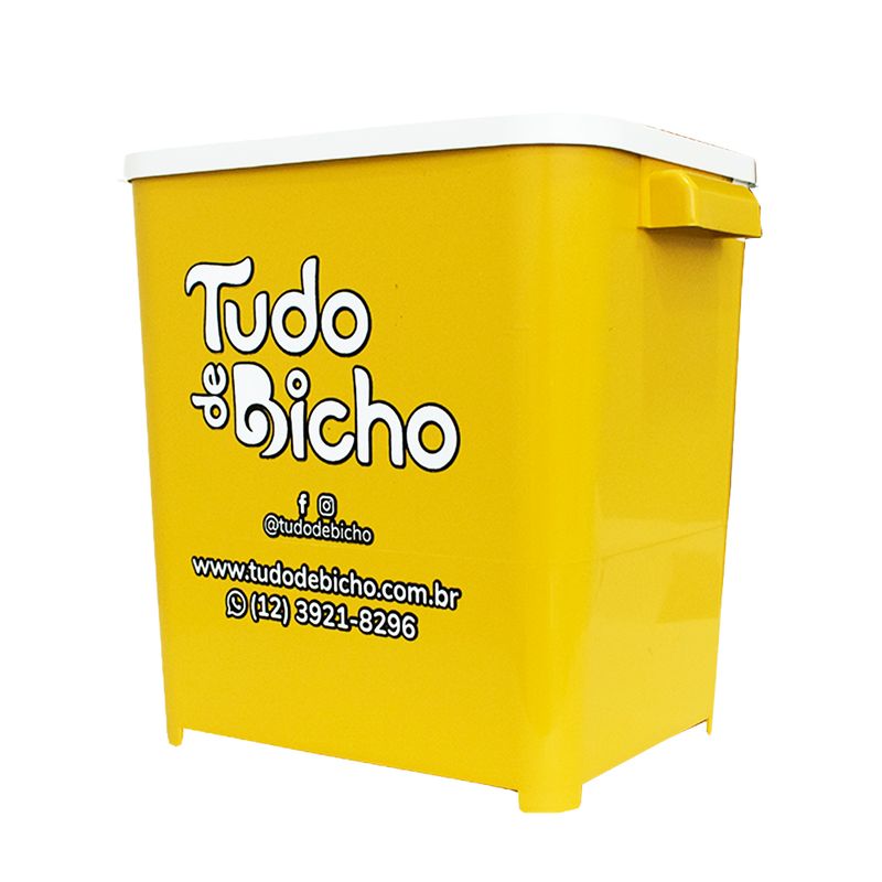 Porta Ração Amarelo - Tudo de Bicho