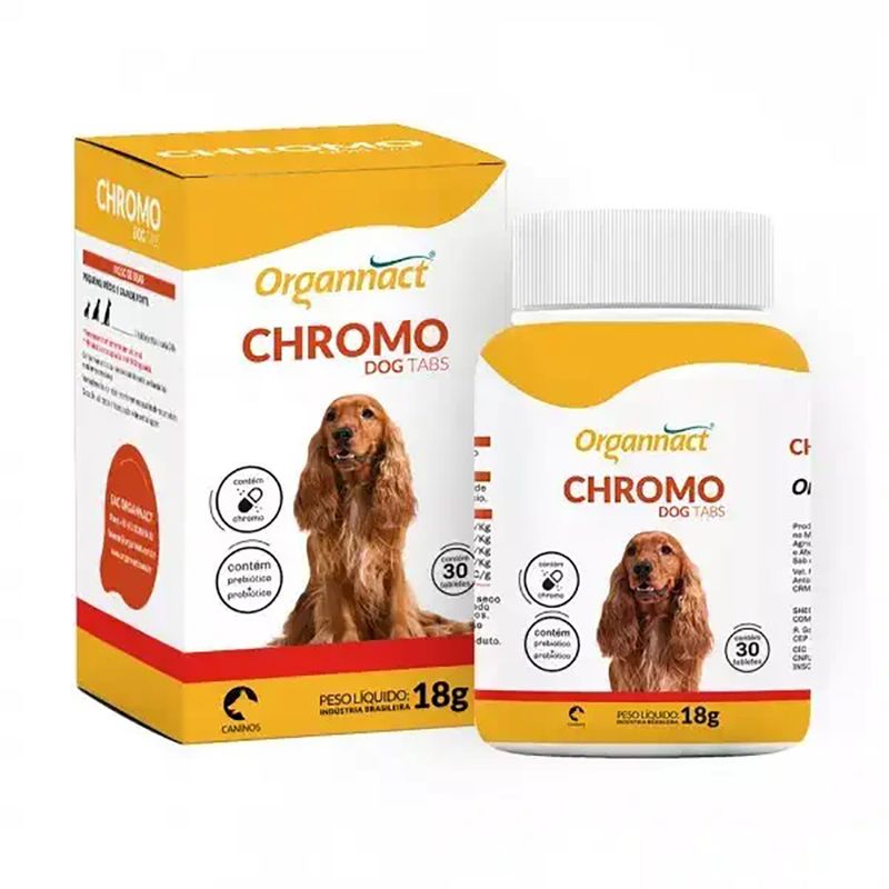 Foto-do-produto-Suplemento-Chromo-Dog-Tabs-Organnact-18g-no-petshop-online-da-Tudo-de-Bicho