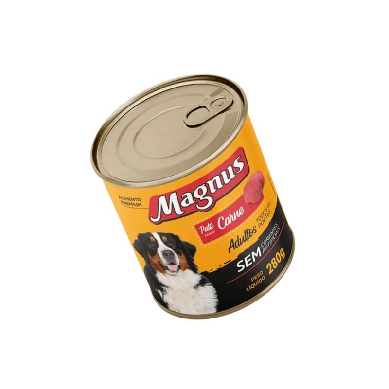 Foto-do-produto-Pate-Caes-Magnus-Adulto-Carne-Lata-280g-no-petshop-online-da-Tudo-de-Bicho