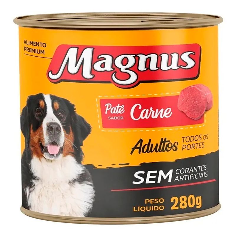 Foto-do-produto-Pate-Caes-Magnus-Adulto-Carne-Lata-280g-no-petshop-online-da-Tudo-de-Bicho