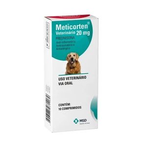 Anti-Inflamatório MSD Meticorten para Cães 10 Comprimidos