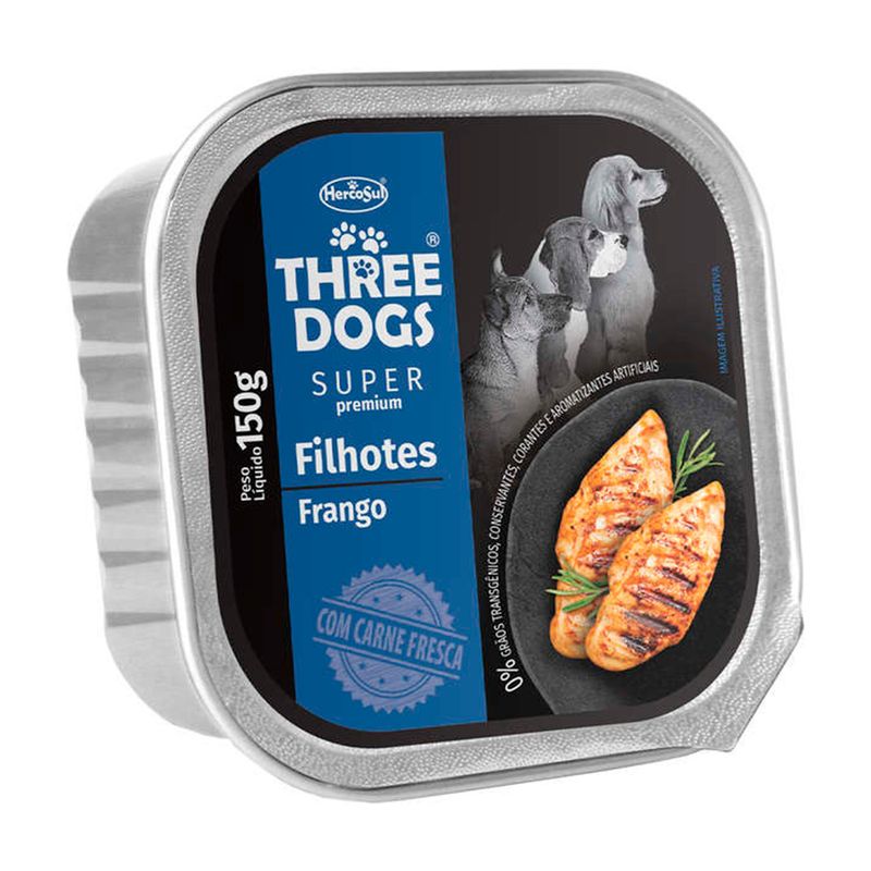 Foto-do-produto-Racao-Umida-Three-Dogs-Special-Filhotes-Pate-150g-no-petshop-online-da-Tudo-de-Bicho