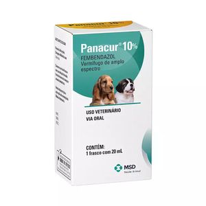 Vermífugo Panacur MSD 10% Suspensão Oral para Cães