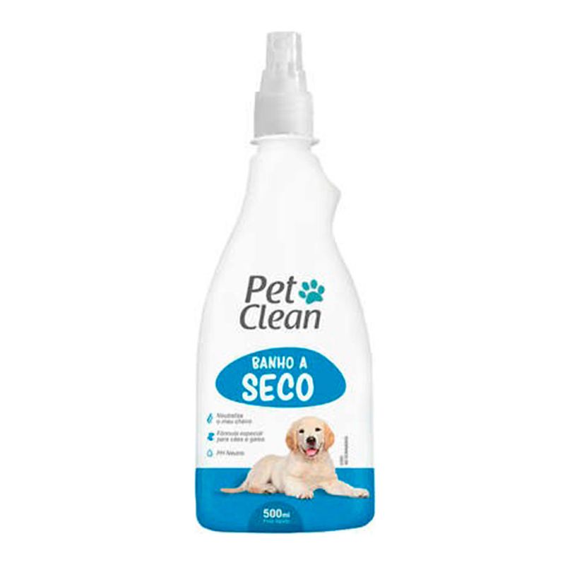 Foto-do-produto-Banho-a-Seco-Liquido-Caes-e-Gatos-Pet-Clean-500ml-no-petshop-online-da-Tudo-de-Bicho