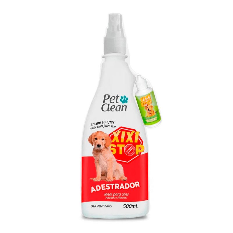 Foto-do-produto-Kit-Xixi-Stop---Xixi-Aqui-Caes-Pet-Clean-500ml-no-petshop-online-da-Tudo-de-Bicho
