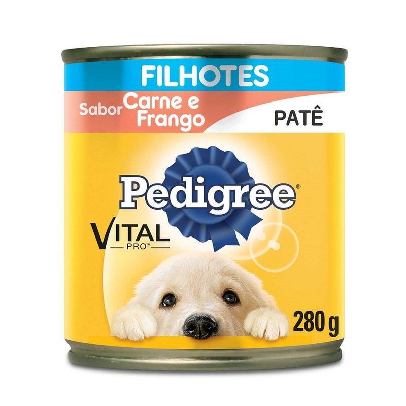 Foto-do-produto-Racao-Umida-Pedigree-Caes-Filhotes-Pate-Carne-E-Frango-Lata-280g-no-petshop-online-da-Tudo-de-Bicho