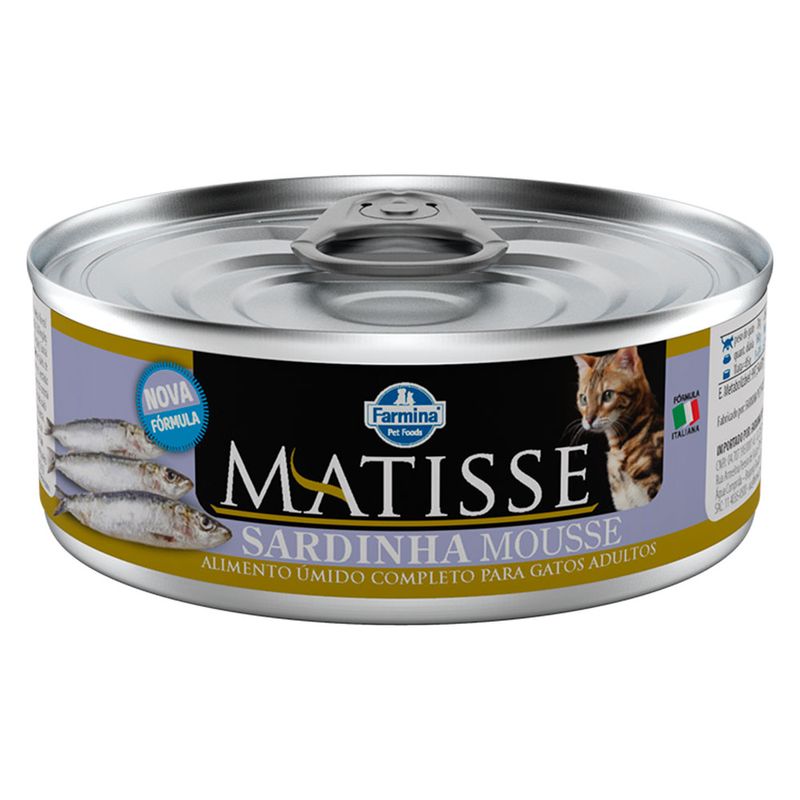 Foto-do-produto-Racao-Umida-Matisse-Gatos-Sardinha-Mousse-85g-no-petshop-online-da-Tudo-de-Bicho