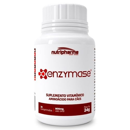 Foto-do-produto-Enzymase-Suplemento-Vitaminico-Aminoacido-para-Caes-30-Comprimidos-Nutripharme-no-petshop-online-da-Tudo-de-Bicho