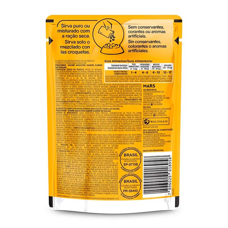 Foto-do-produto-Racao-Umida-Pedigree-Caes-Adultos-Racas-Medias-e-Grande-Carne-ao-Molho-Sache-100g-no-petshop-online-da-Tudo-de-Bicho