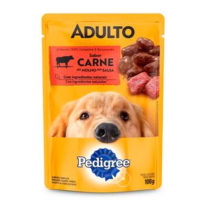 Ração Úmida Pedigree Cães Adultos Raças Médias e Grande Carne ao Molho Sachê