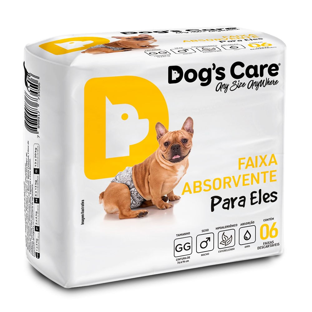 Fralda Higiênica Para Macho Dogs Care - Tudo de Bicho