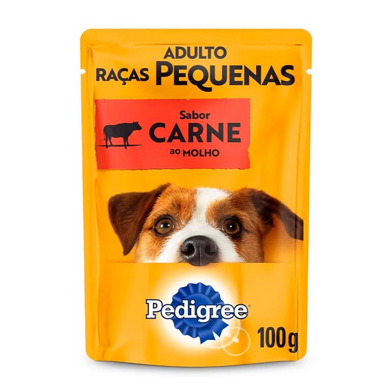 Foto-do-produto-Racao-Umida-Pedigree-Caes-Ad.Racas-Pequenas-Carne-ao-Molho-Sache-100g-Leve-12-e-Pague-10-no-petshop-online-da-Tudo-de-Bicho