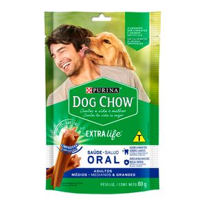 Petisco Nestle Purina Dog Chow Extra Life Saúde Oral Raças Médias e Grandes