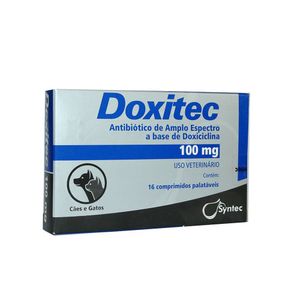 Doxitec Antibiótico Para Cães e Gatos 100mg