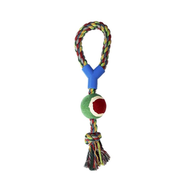 Foto-do-produto-Brinquedo-Mordedor-Forca-Com-Bola-De-Tenis-Chalesco-no-petshop-online-da-Tudo-de-Bicho