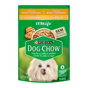 Ração Úmida Nestle Purina Dog Chow Adultos Raças Minis e Pequenas Frango Sachê