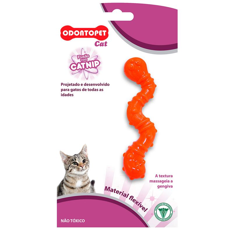 Foto-do-produto-Brinquedo-Gatos-Minhoca-Laranja-Odontopet-Cat-no-petshop-online-da-Tudo-de-Bicho