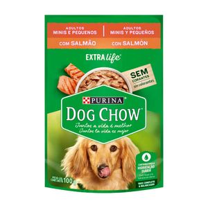 Ração Úmida Nestle Purina Dog Chow Adultos Raças Minis e Pequenas Salmão Sachê