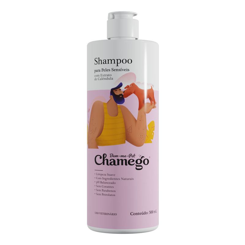 Foto-do-produto-Shampoo-Caes-Chamego-Pele-Sensivel-500ml-no-petshop-online-da-Tudo-de-Bicho