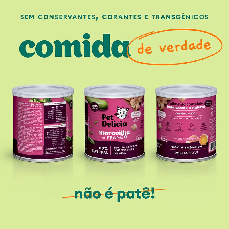 Foto-do-produto-Racao-Umida-Pet-Delicia-Gatos-Maravilha-de-Frango-320g-no-petshop-online-da-Tudo-de-Bicho