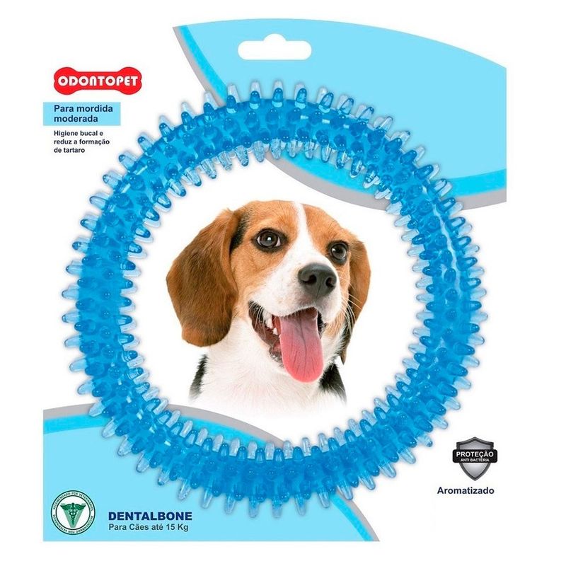 Foto-do-produto-Brinquedo-Mordedor-Dental-Argola-Azul-Caes-Ate-15kg-Odontopet-no-petshop-online-da-Tudo-de-Bicho
