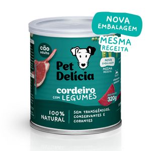 Ração Úmida Pet Delícia Cães Cordeiro Com Legumes