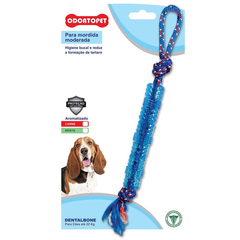 Foto-do-produto-Brinquedo-Mordedor-Dentalbone-Tubo-Corda-Caes-Ate-22kg-Sabor-Menta-Odontopet-no-petshop-online-da-Tudo-de-Bicho