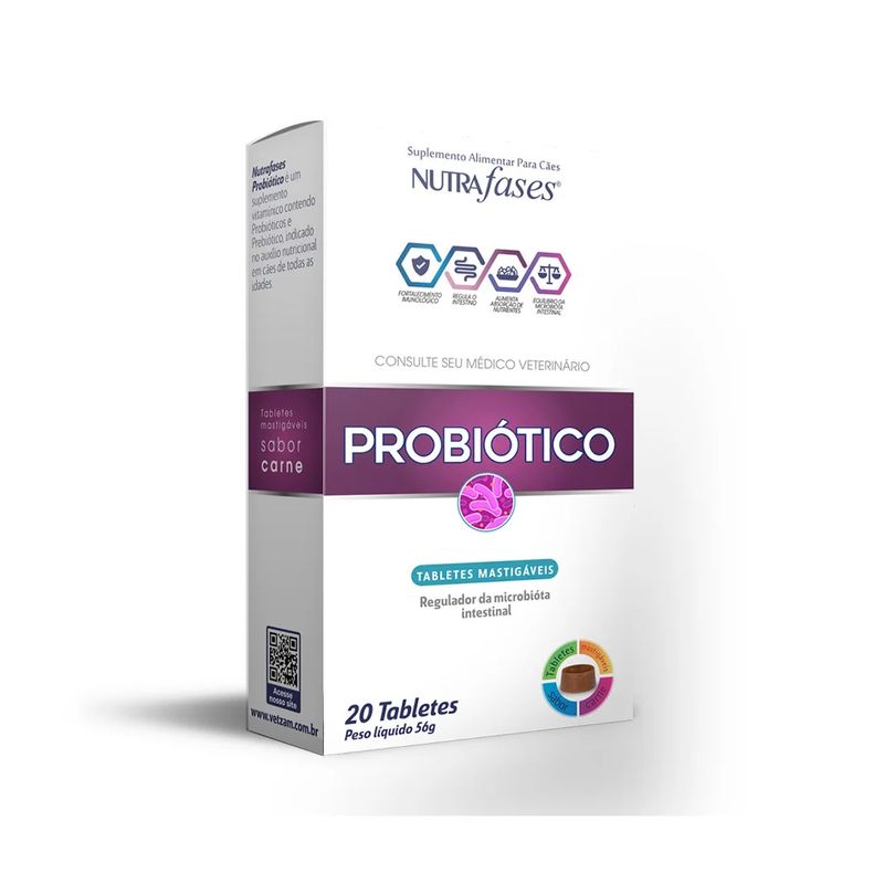 Foto-do-produto-Suplemento-Probioticos-Nutrafases-para-Caes-20-Tabletes-no-petshop-online-da-Tudo-de-Bicho