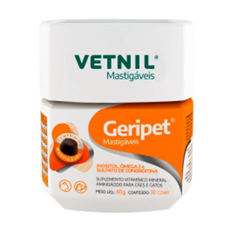 Foto-do-produto-Suplemento-geripet-Mastigaveis-Vetnil-30-Comprimidos-no-petshop-online-da-Tudo-de-Bicho