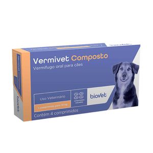 Vermífugo Vermivet Composto Cães Biovet