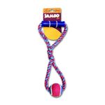 Foto-do-produto-Brinquedo-para-Cachorros-Corda-Puxa-Bola-Tenis-Jambo-no-petshop-online-da-Tudo-de-Bicho