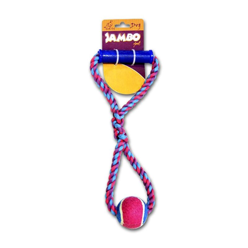 Foto-do-produto-Brinquedo-para-Cachorros-Corda-Puxa-Bola-Tenis-Jambo-no-petshop-online-da-Tudo-de-Bicho
