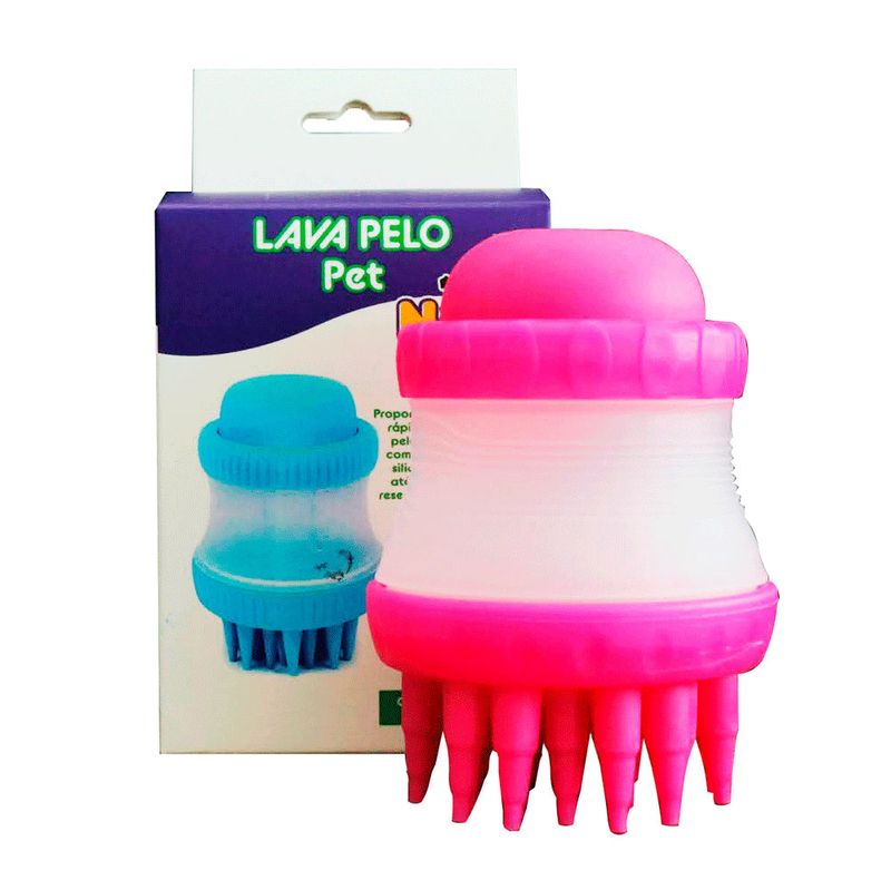 Foto-do-produto-Escova-Lava-Pelos-Rosa-Napi-no-petshop-online-da-Tudo-de-Bicho