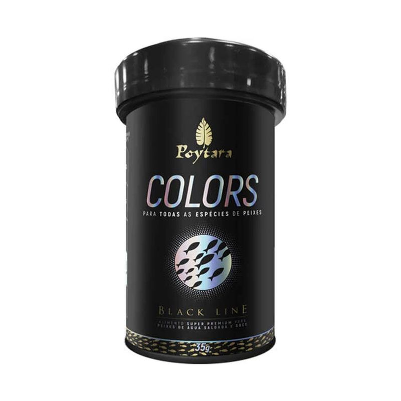Foto-do-produto-Racao-Para-Peixes-Poytara-Colors-Black-Line-35g-no-petshop-online-da-Tudo-de-Bicho