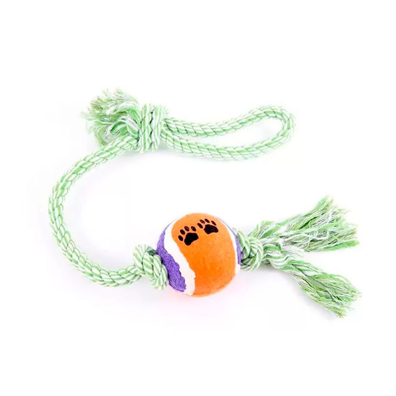 Foto-do-produto-Brinquedo-Caes-The-Pets-Corda-C-Bola-De-Tenis-no-petshop-online-da-Tudo-de-Bicho