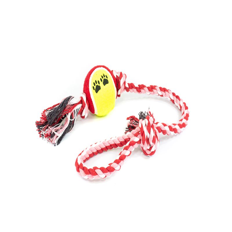 Foto-do-produto-Brinquedo-Caes-The-Pets-Corda-C-Bola-De-Tenis-no-petshop-online-da-Tudo-de-Bicho