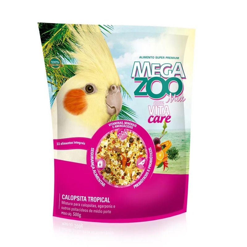 Foto-do-produto-Alimento-para-Calopsita-Mix-Tropical-Megazoo-500g-no-petshop-online-da-Tudo-de-Bicho