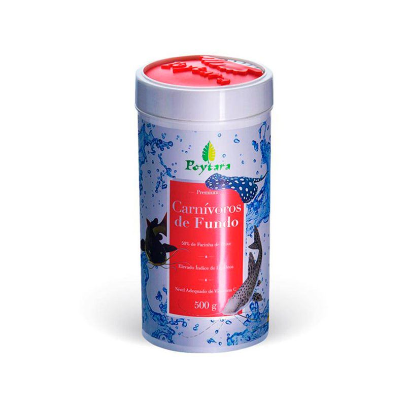 Foto-do-produto-Racao-Para-Peixes-Carnivoros-de-Fundo-Poytara-500g-no-petshop-online-da-Tudo-de-Bicho