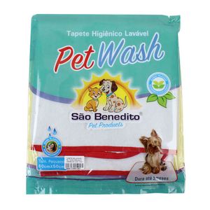 Tapete Higiênico Lavável Pet Wash São Benedito Pet Vermelho