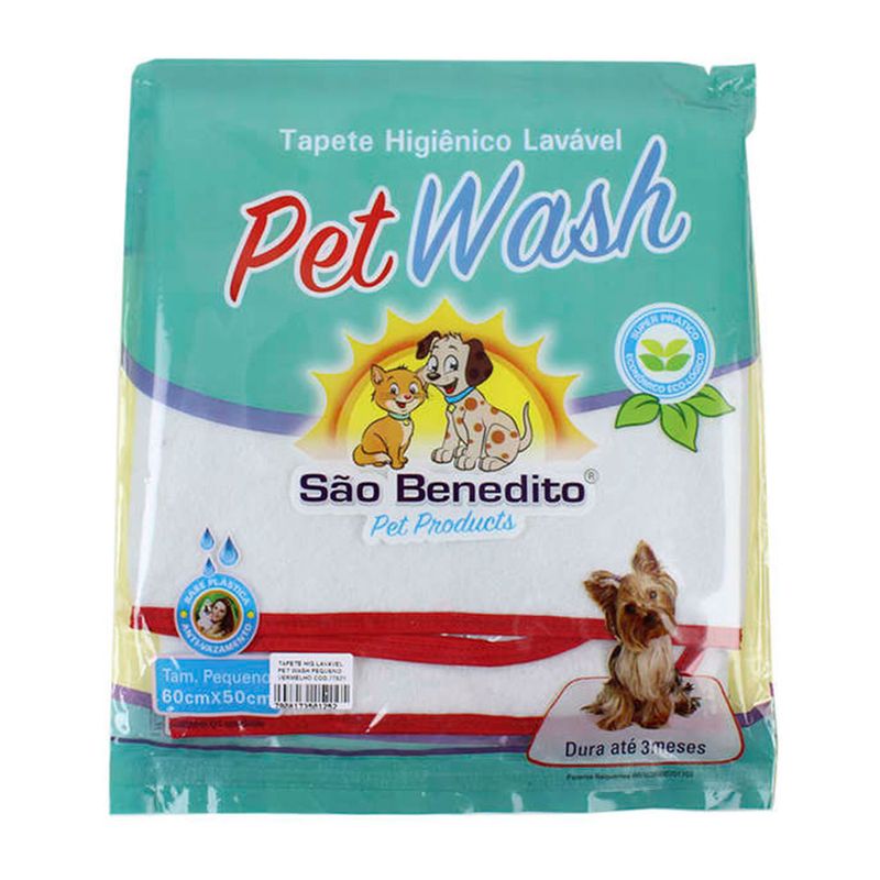 Foto-do-produto-Tapete-Higienico-Lavavel-Pet-Wash-Sao-Benedito-Pet-Vermelho-P-no-petshop-online-da-Tudo-de-Bicho