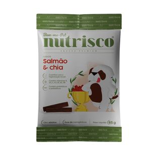 Petisco Cães Snacks Nutrisco Salmão e Chia