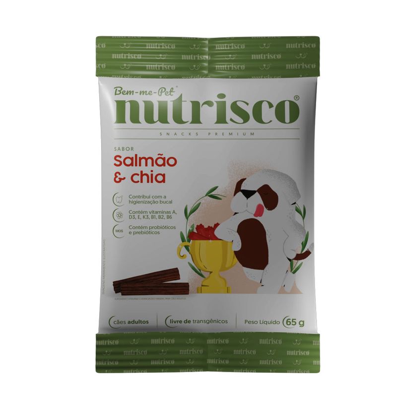 Foto-do-produto-Petisco-Caes-Snacks-Nutrisco-Salmao-e-Chia-65g-no-petshop-online-da-Tudo-de-Bicho