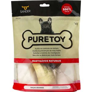 Kit Mastigáveis Cães Puretoy Raça Grande, 2 Ossos + 2 Cascos + 1 Chifre