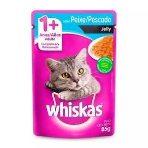 Ração Úmida Whiskas Sachê Gatos Adultos Peixe Jelly