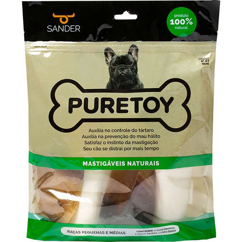 Foto-do-produto-Kit-Sander-Puretoy-Mastigaveis-Naturais-para-Racas-Pequenas-e-Medias-no-petshop-online-da-Tudo-de-Bicho