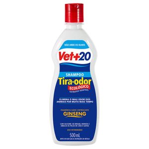 Shampoo Cães e Gatos Vet+20 Tira-Odor Ginseng