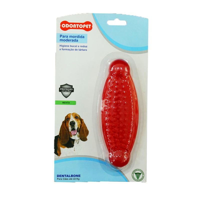 Foto-do-produto-Mordedor-Massageador-Dentalbone-Vermelho-Caes-Ate-22kg-Odontopet-no-petshop-online-da-Tudo-de-Bicho