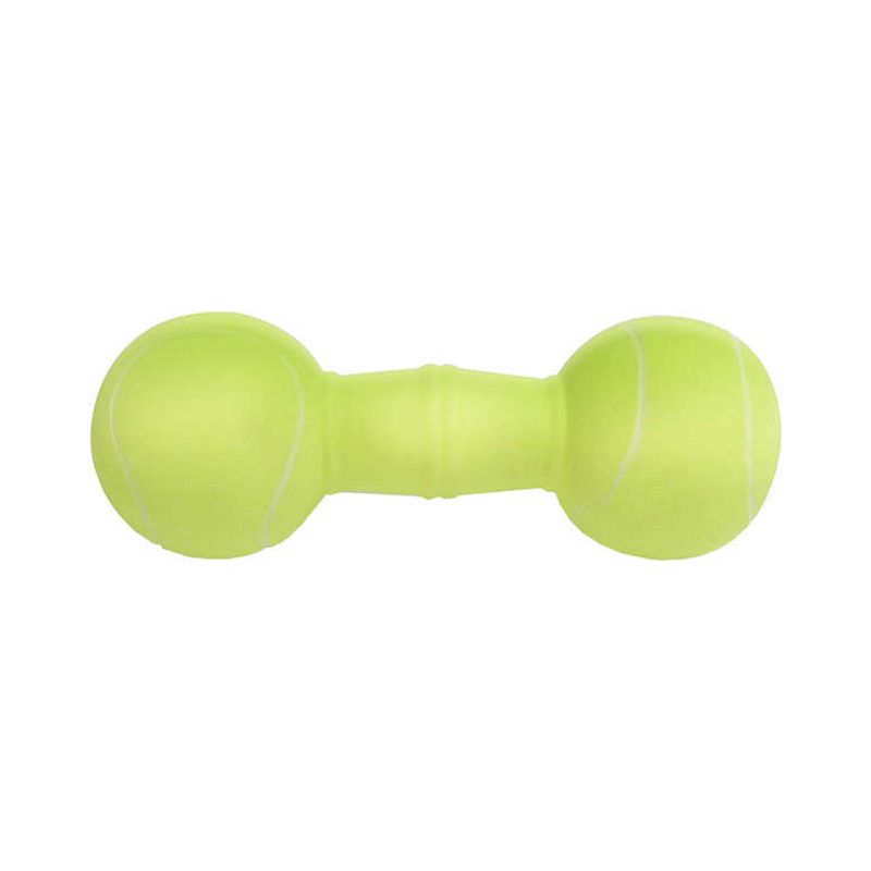Foto-do-produto-Brinquedo-Caes-The-Pets-Vinil-Halteres-Bola-De-Tenis-no-petshop-online-da-Tudo-de-Bicho